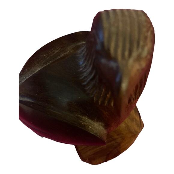 Ironwood Hand Carved Vintage Eagle Approx 4.5" tall x 2.5" w - Picture 3 of 9